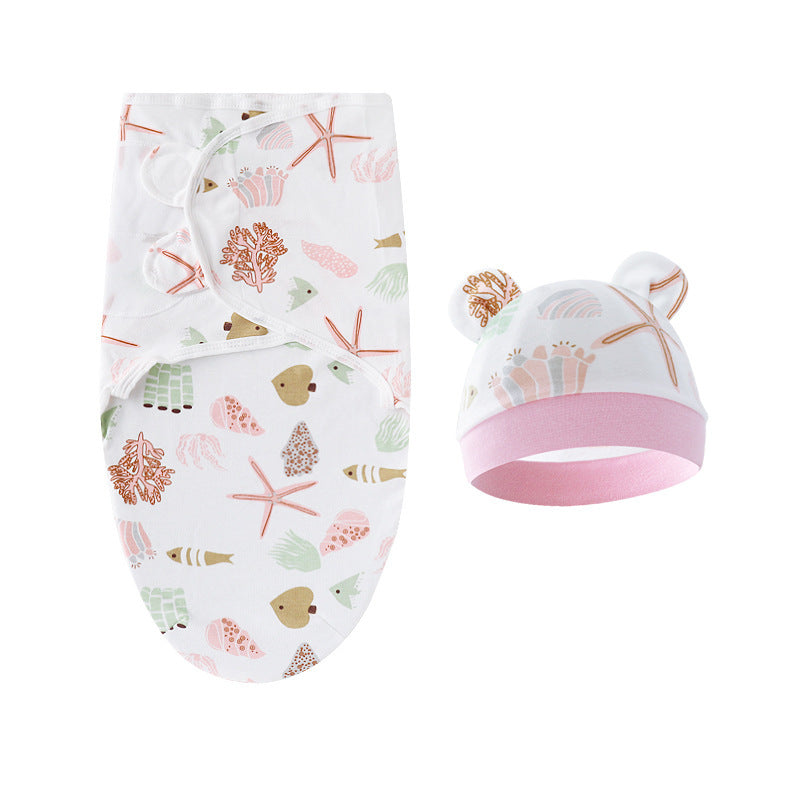 Couverture d'emmaillotage avec bonnet
