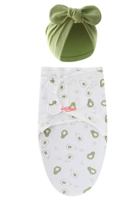 Gigoteuse bébé fille avec bonnet assorti