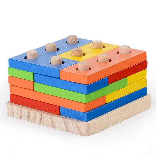 Jouet cube à assembler en bois