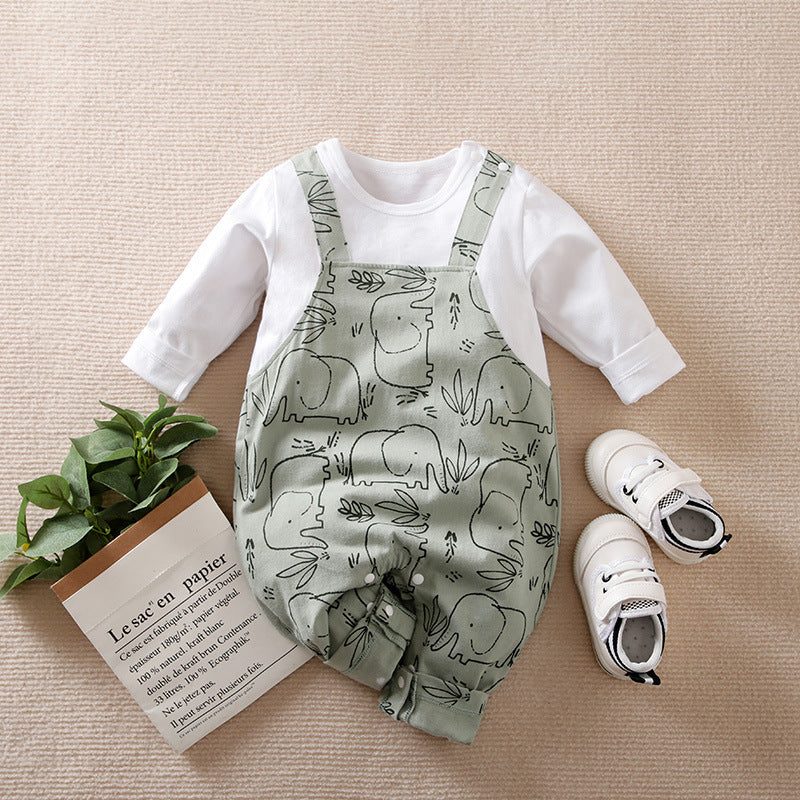 Combinaison bébé faux deux pièces