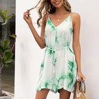 Combinaison courte et fluide à col en V