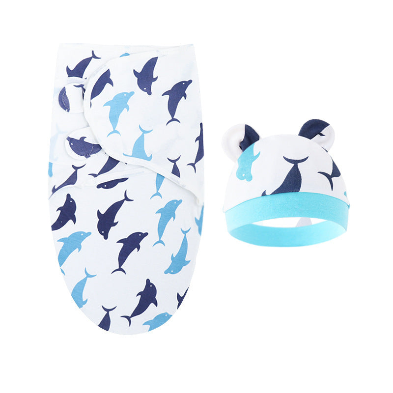 Couverture d'emmaillotage avec bonnet
