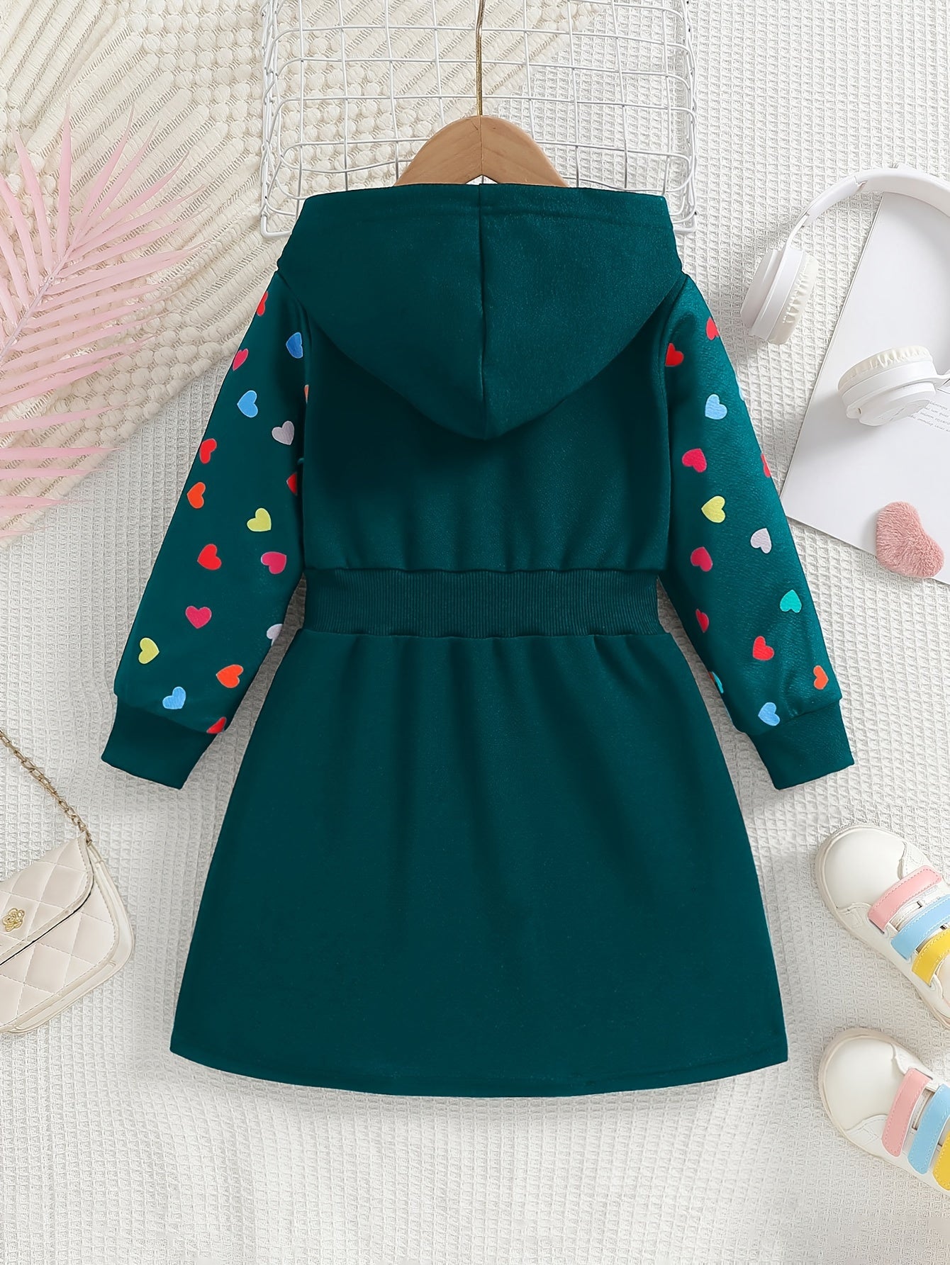 Robe à capuche trapèze pour filles