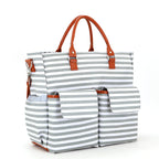 Sac à langer rayé avec accessoires