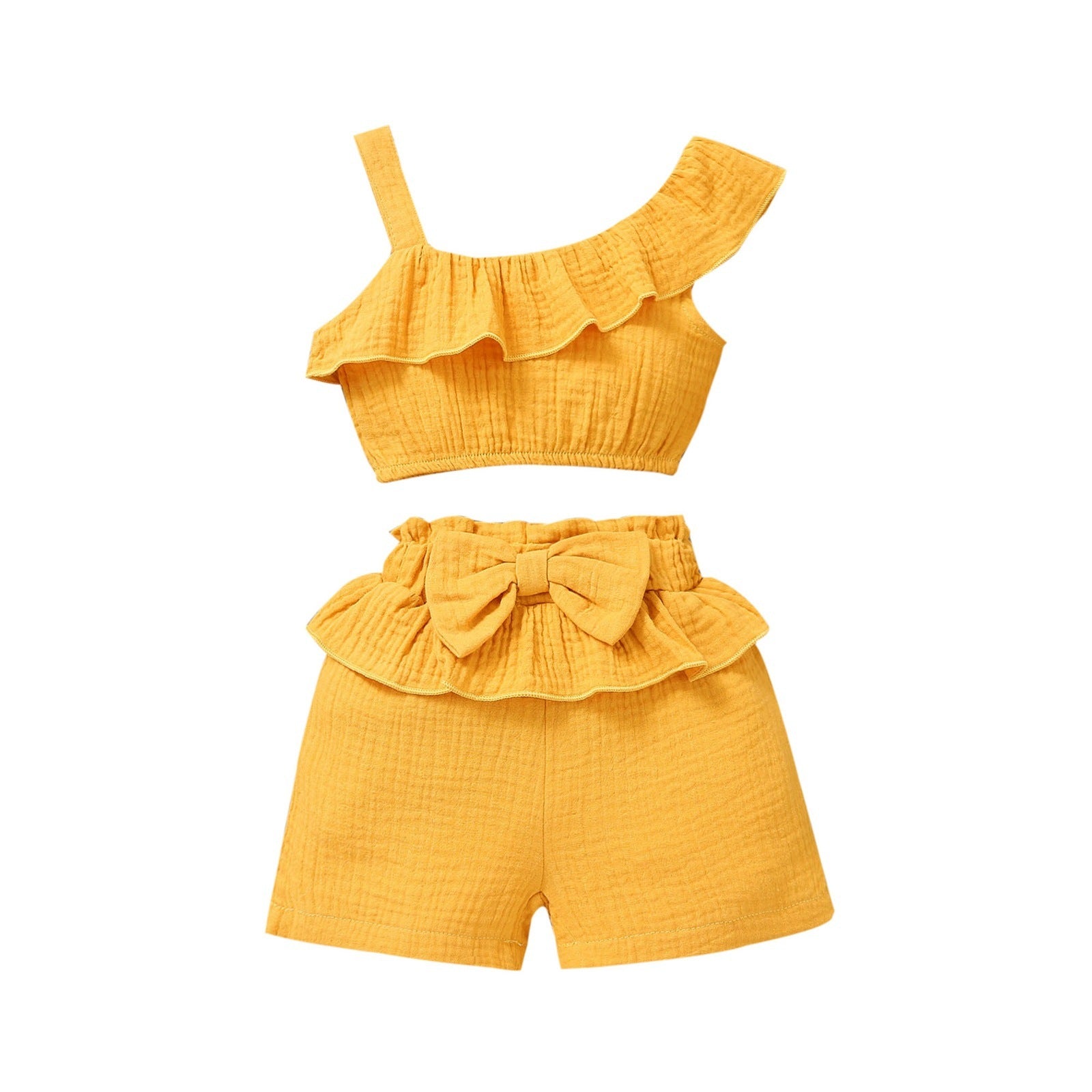 Ensembe haut asymétrique et culotte bébé fille