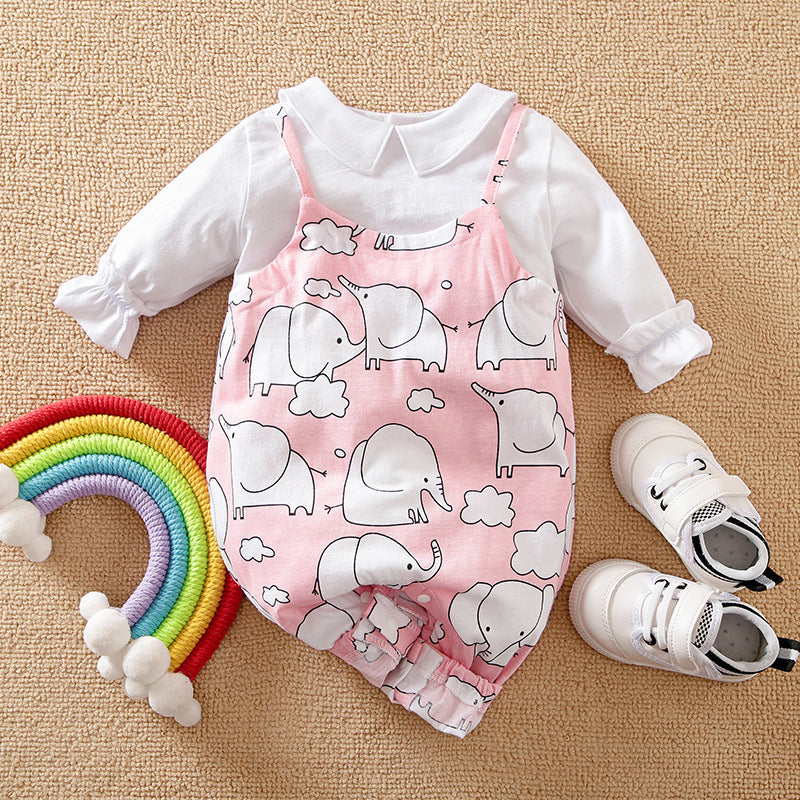 Combinaison bébé faux deux pièces