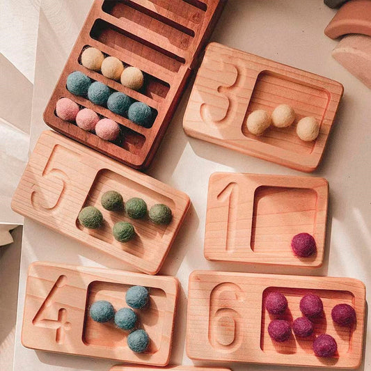 Ensemble de 10 planches de comptage Montessori