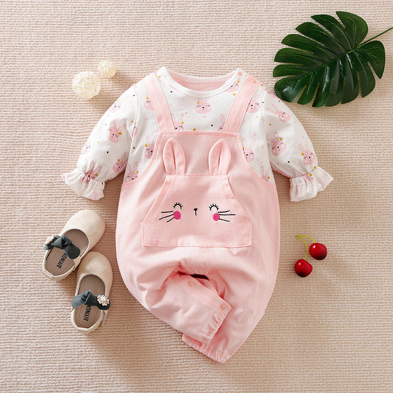 Combinaison bébé faux deux pièces