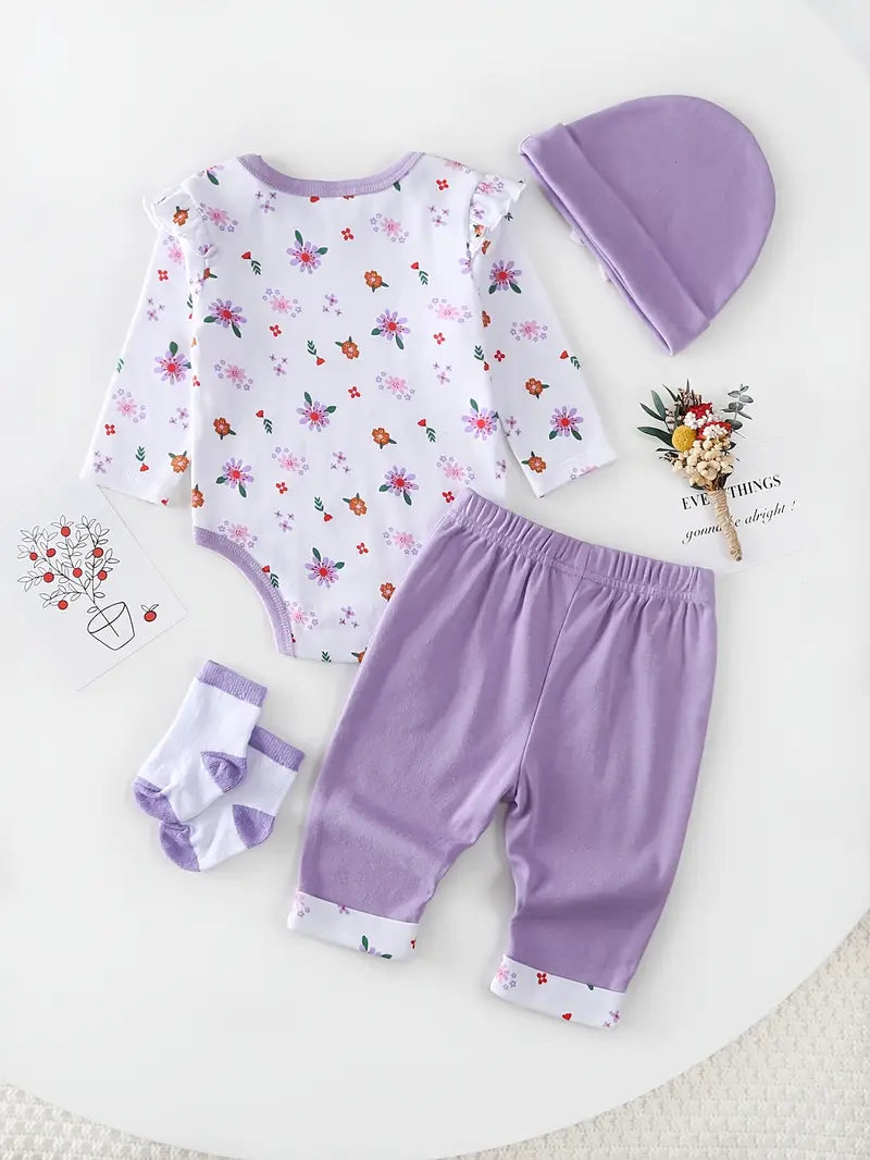 Ensemble 4 pièces bébé fille