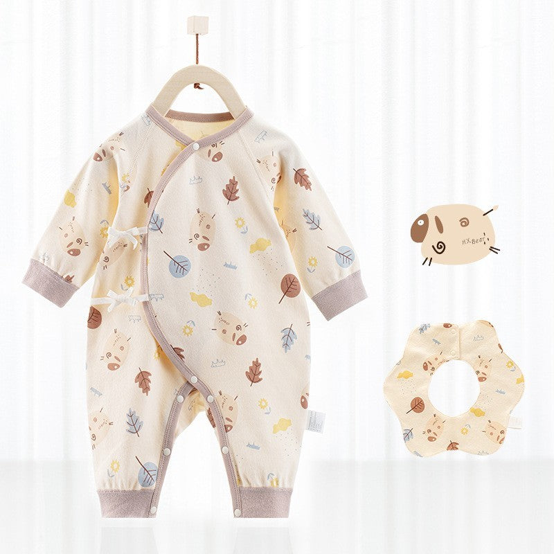 Barboteuse bébé avec bavoir