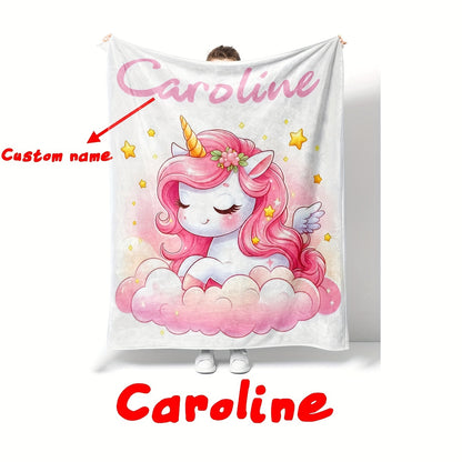 Couverture imprimée licorne personnalisable