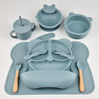 Ensemble 10 pcs de couverts en silicone pour bébé