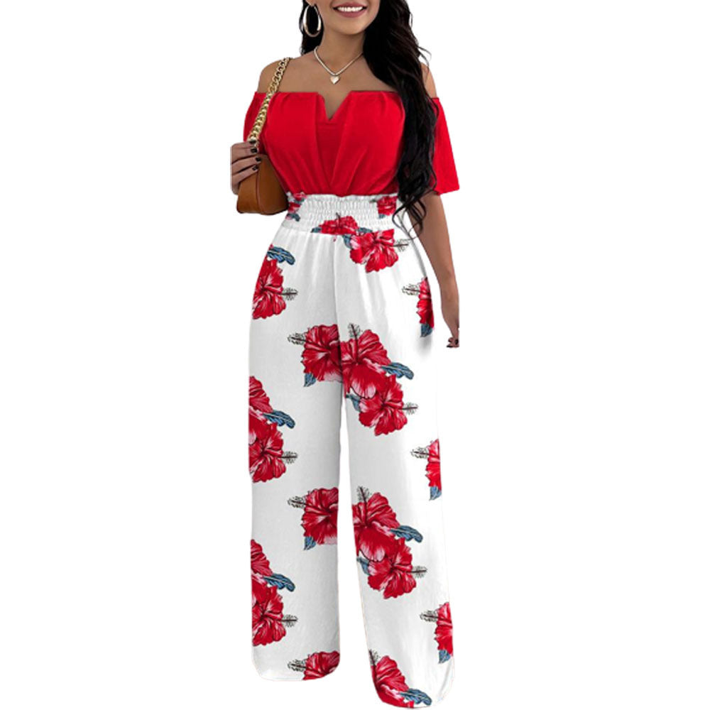 Combinaison ample à col dénudé pour femme