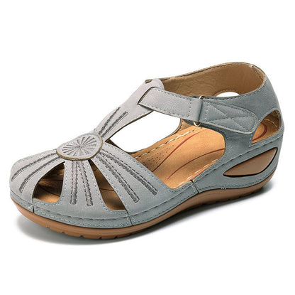 Sandales compensées à bout rond Classy