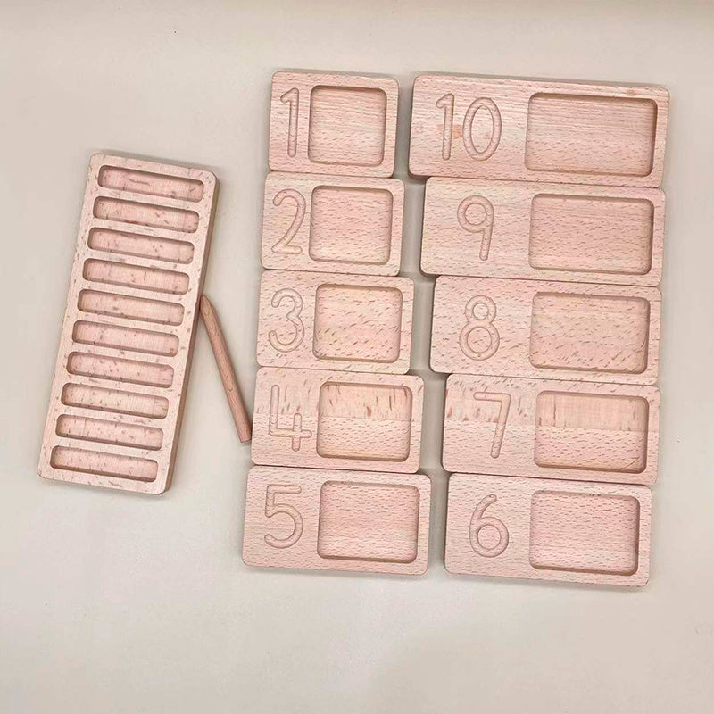 Ensemble de 10 planches de comptage Montessori