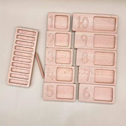 Ensemble de 10 planches de comptage Montessori