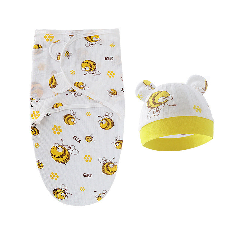 Couverture d'emmaillotage avec bonnet