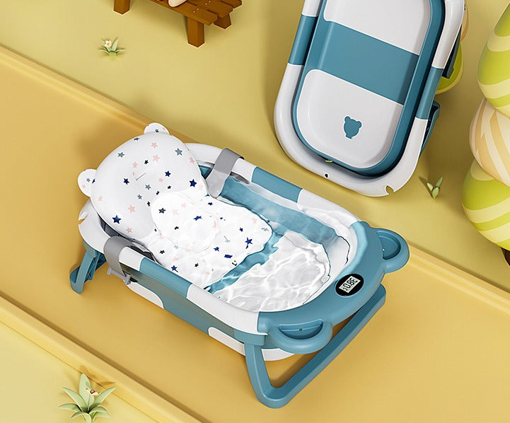 Baignoire bébé pliable avec thermomètre intégré 
