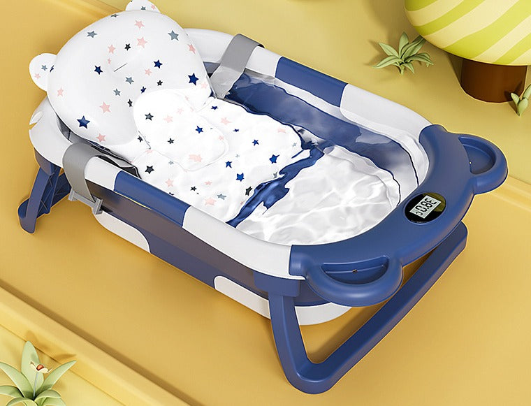 Baignoire bébé pliable avec thermomètre intégré 