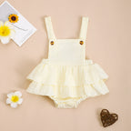 Body à bretelles en gaze de coton pour bébé fille