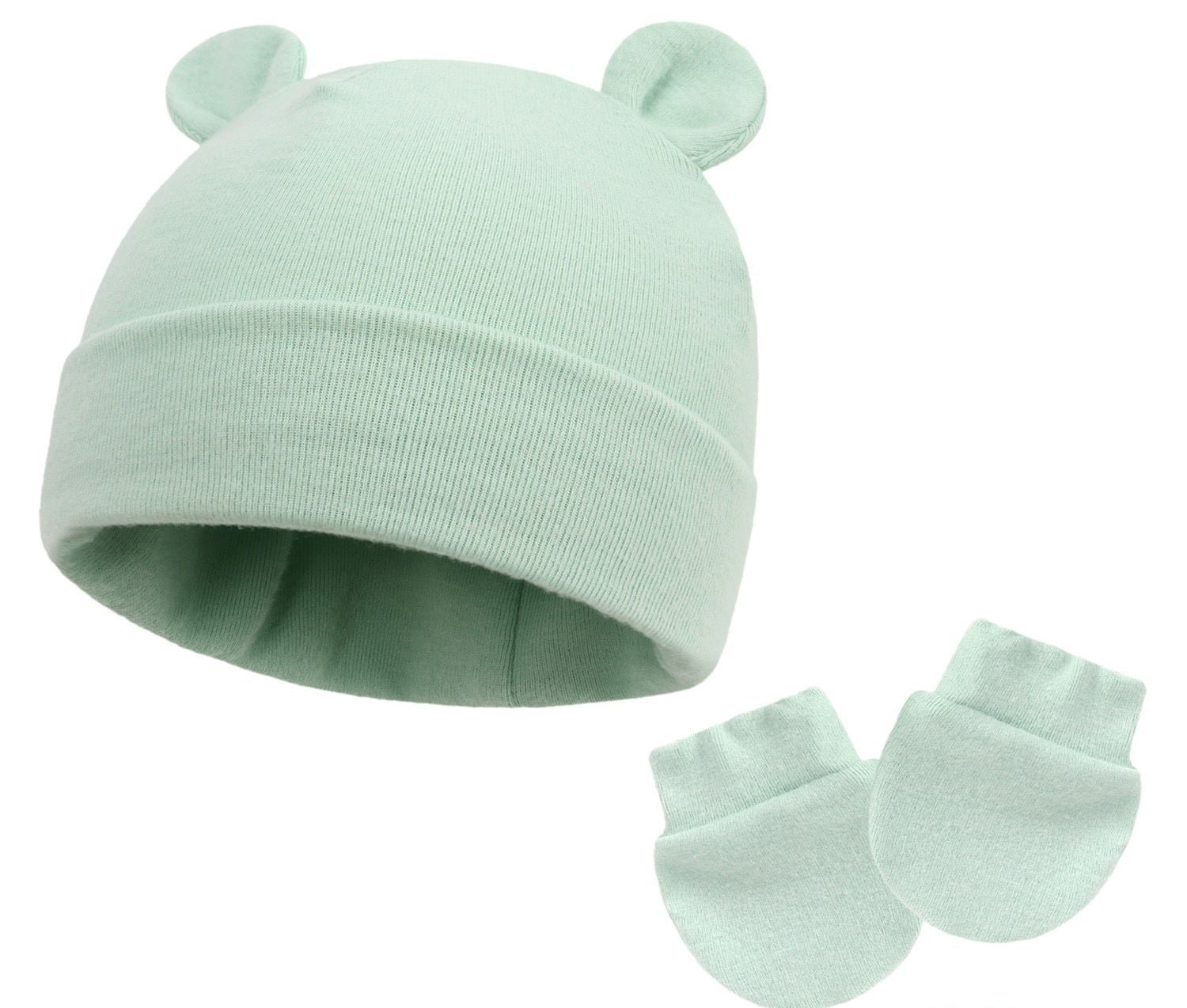 Bonnet et moufles pour bébé en coton - Mum&Choupinou #