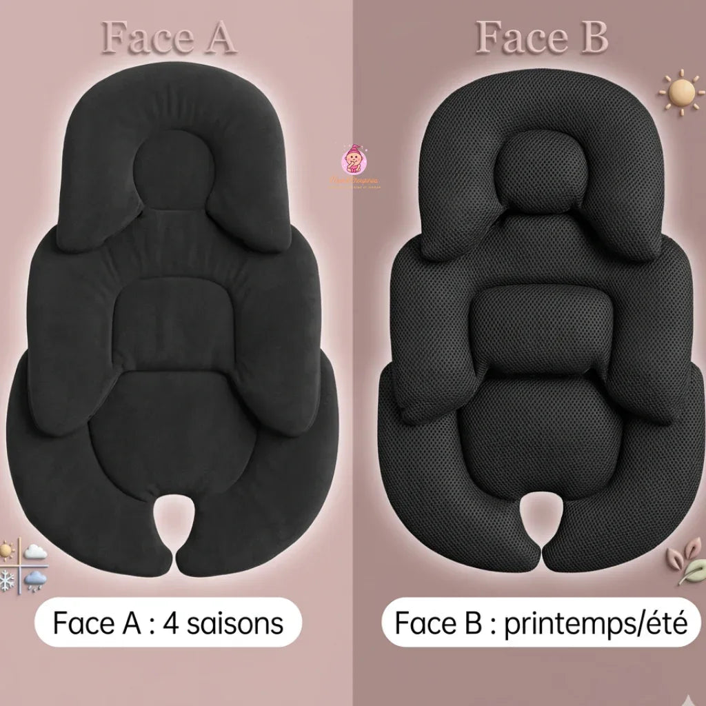 Coussin 2 faces pour poussette nacelle siège auto