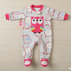 Grenouillère fille manches longues à pieds