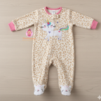 Grenouillère fille manches longues à pieds