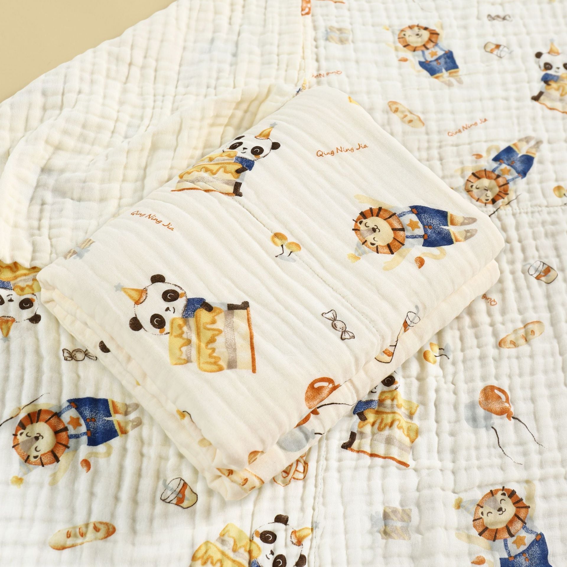 Couverture en gaze de coton pur imprimée pour nouveau-né - Mum&Choupinou #