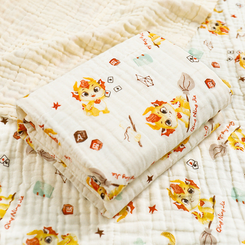 Couverture en gaze de coton pur imprimée pour nouveau-né - Mum&Choupinou #