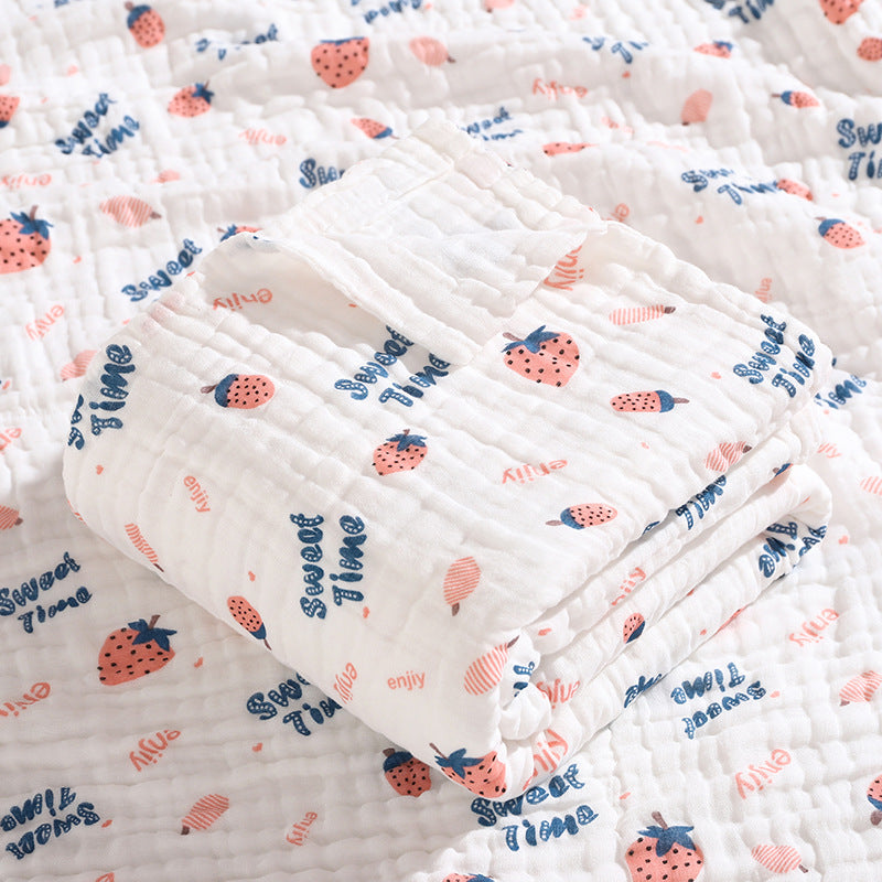 Couverture en gaze de coton pur imprimée pour nouveau-né - Mum&Choupinou #