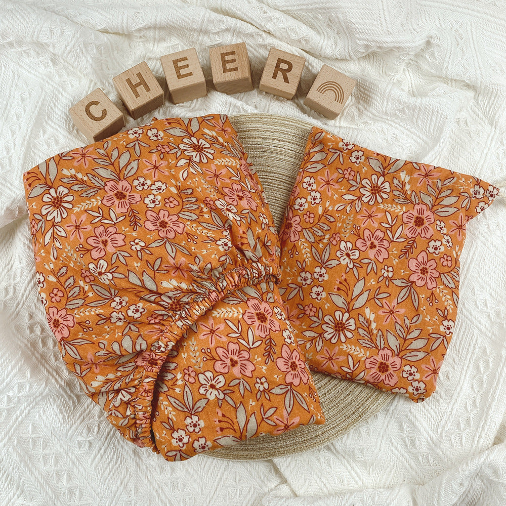 Drap-housse de lit en crêpe de coton imprimé - Mum&Choupinou #