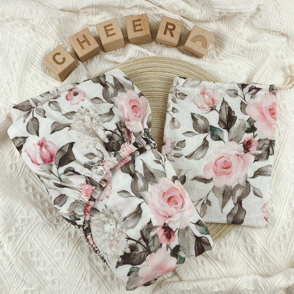 Drap-housse de lit en crêpe de coton imprimé - Mum&Choupinou #