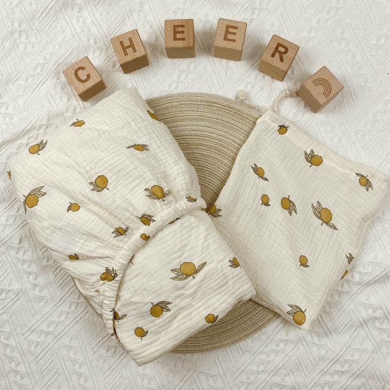 Drap-housse de lit en crêpe de coton imprimé - Mum&Choupinou #