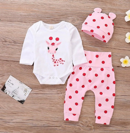 Ensemble bébé fille 3 pcs "La Petite Girafe"