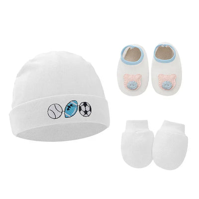 Ensemble bonnet chaussons et mitaines bébé - Mum&Choupinou