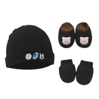 Ensemble bonnet chaussons et mitaines bébé 