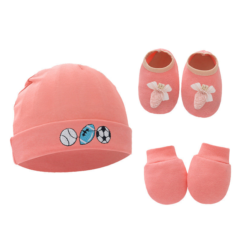 Ensemble bonnet chaussons et mitaines bébé 