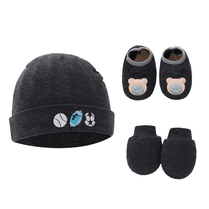 Ensemble bonnet chaussons et mitaines bébé 