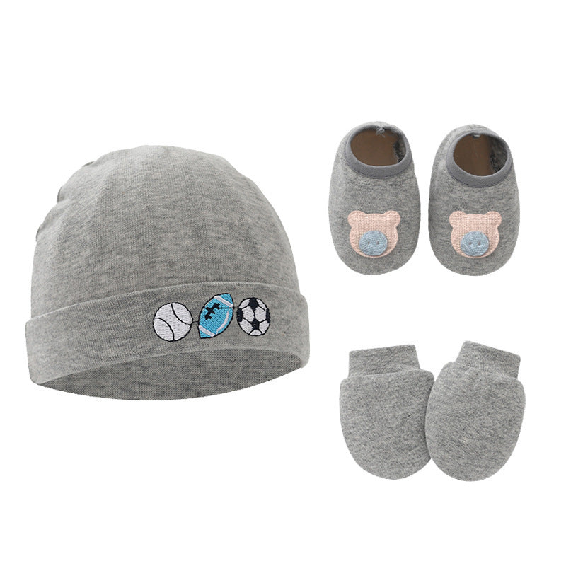 Ensemble bonnet chaussons et mitaines bébé 