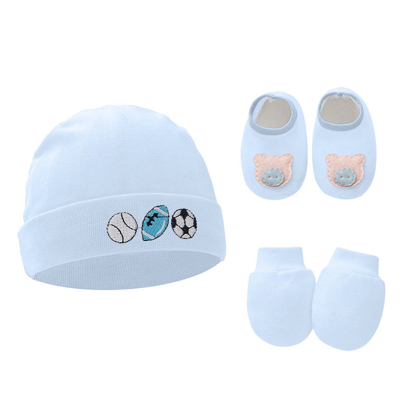 Ensemble bonnet chaussons et mitaines bébé 