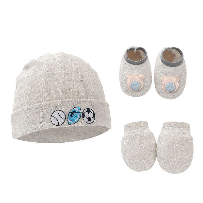 Ensemble bonnet chaussons et mitaines bébé 