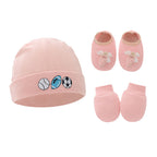 Ensemble bonnet chaussons et mitaines bébé 