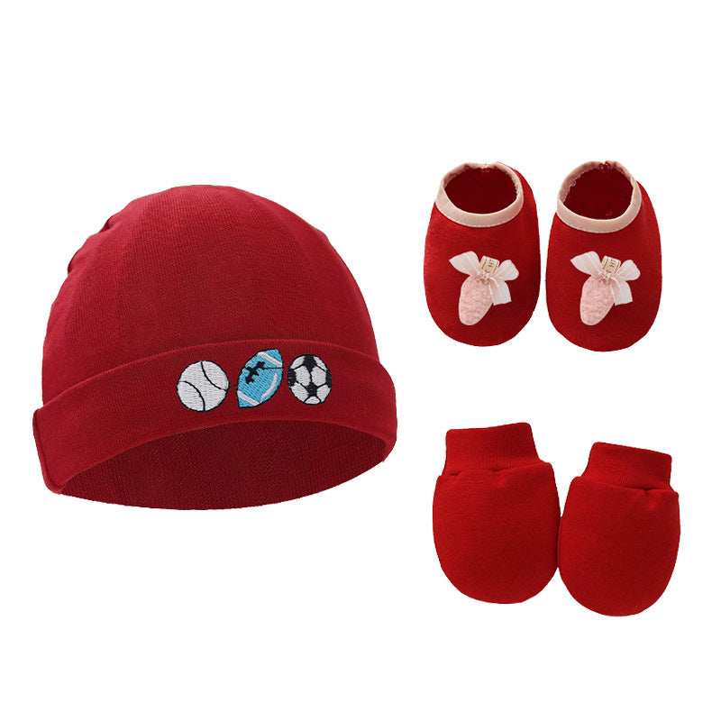 Ensemble bonnet chaussons et mitaines bébé 