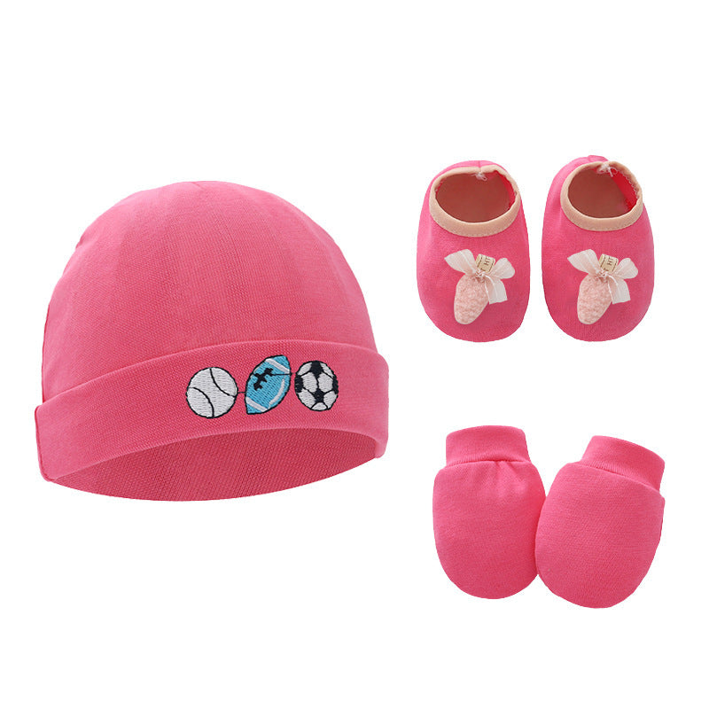 Ensemble bonnet chaussons et mitaines bébé 