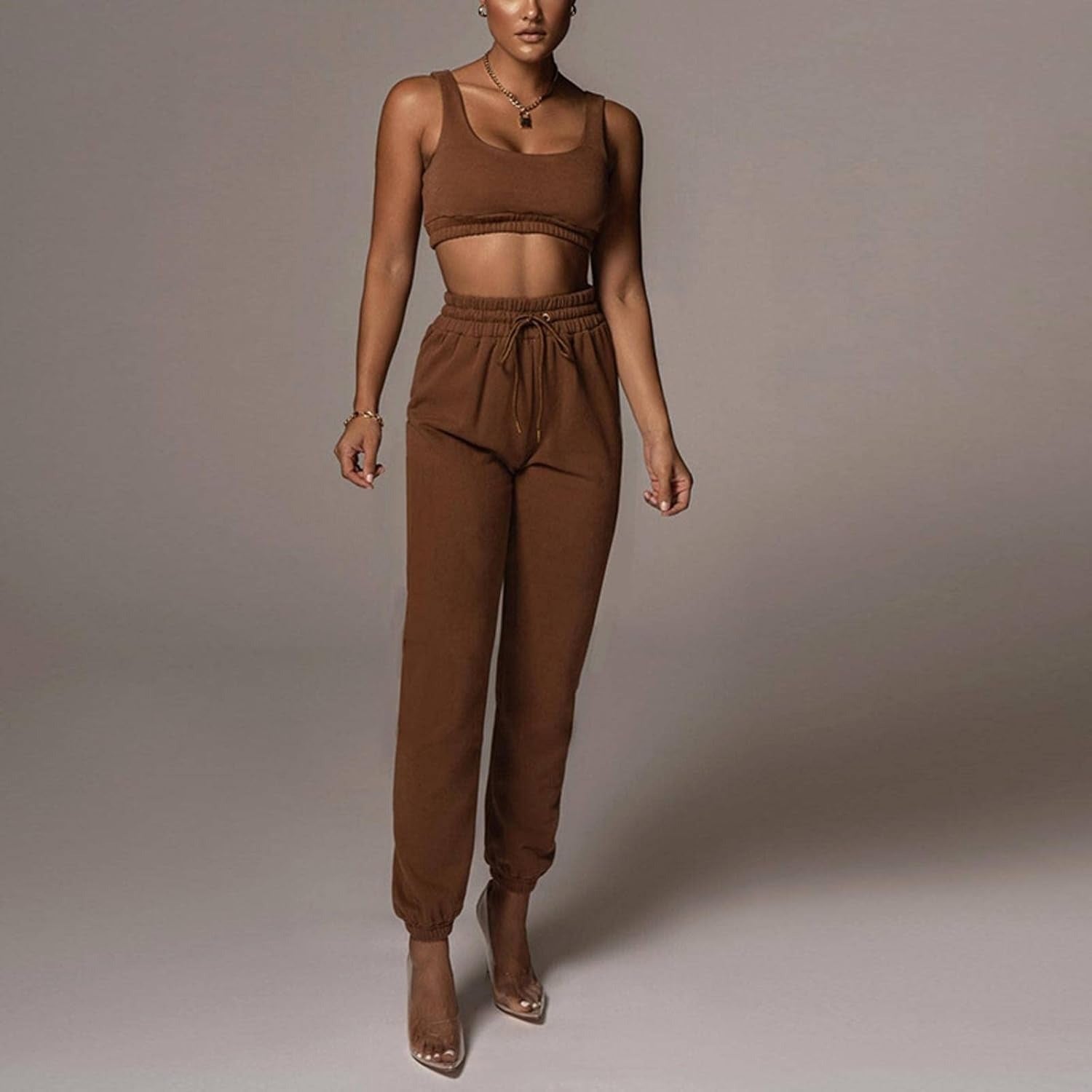 Ensemble pour femme jogging et crop top 