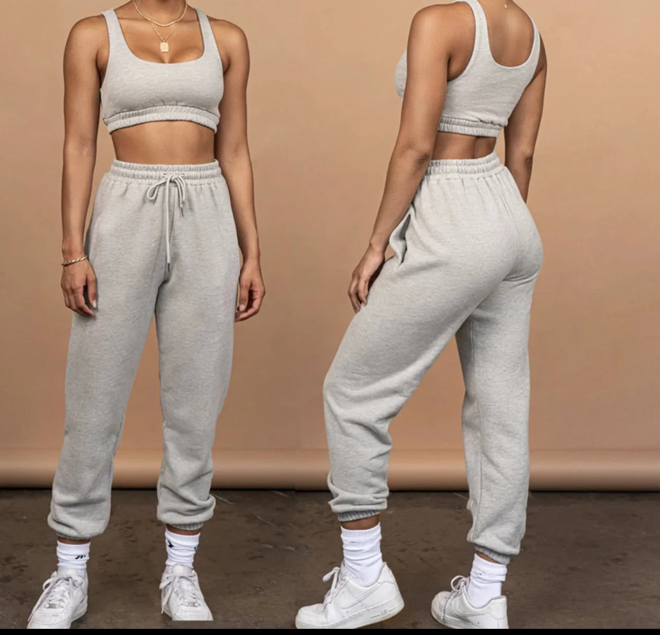 Ensemble pour femme jogging et crop top 