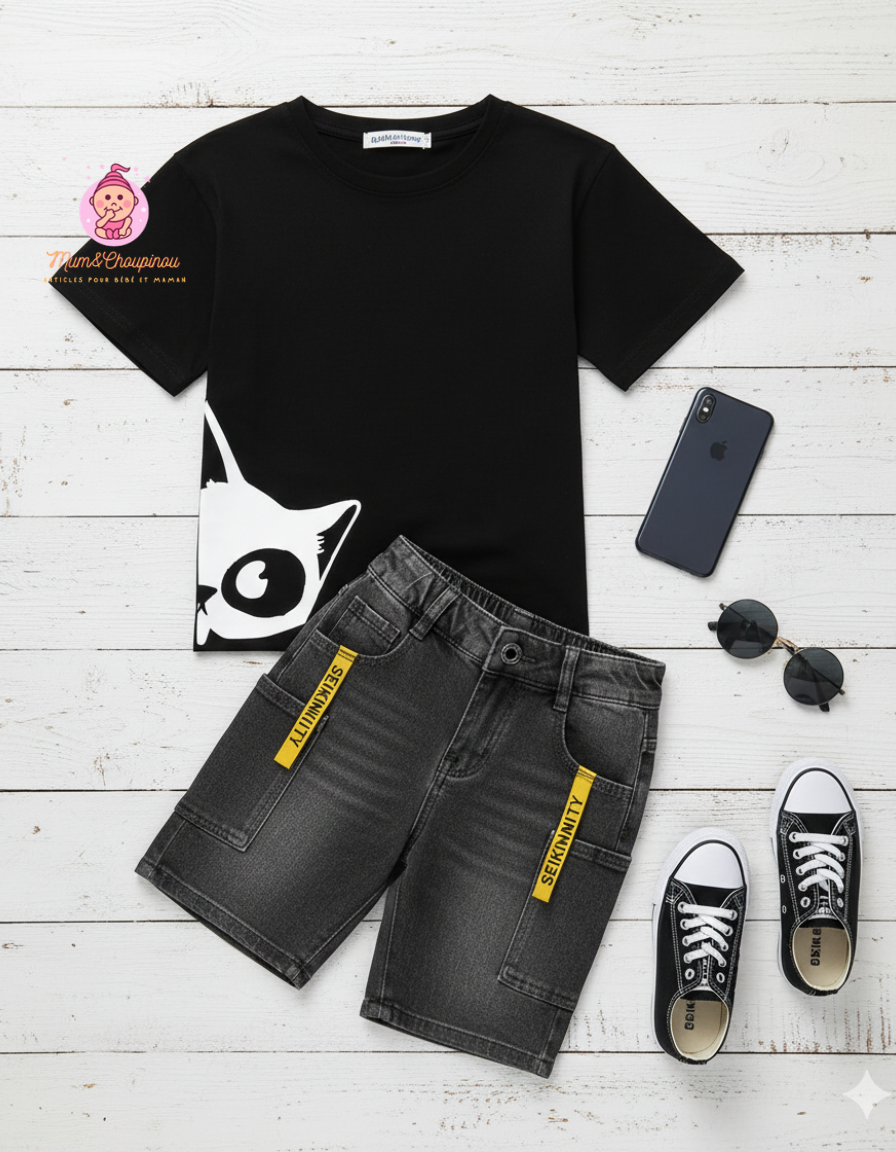 Ensemble short et tee-shirt garçon