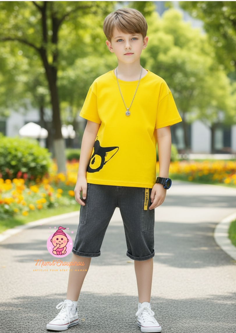 Ensemble short et tee-shirt garçon