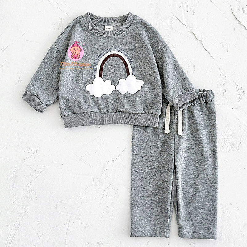 Ensemble de survêtement Arc-en-ciel pour bébé et enfant